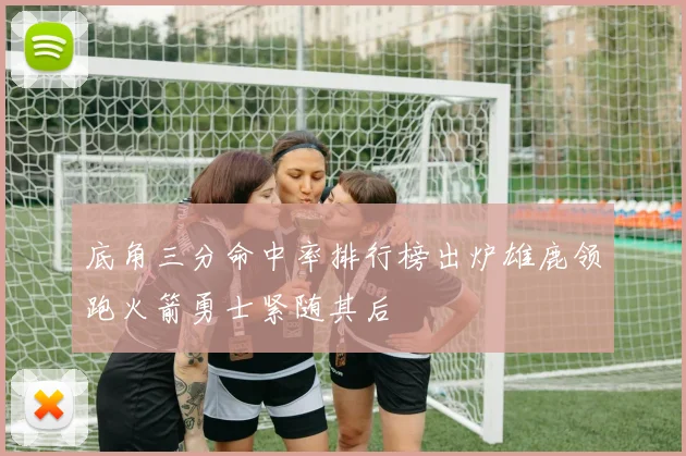 底角三分命中率排行榜出炉雄鹿领跑火箭勇士紧随其后